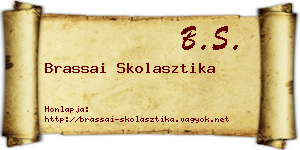 Brassai Skolasztika névjegykártya
